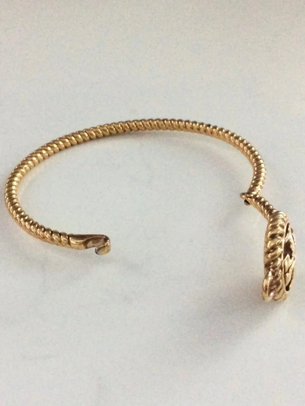 Authentic TORY BURCH Rope Logo Hinged Cuff Bracelet